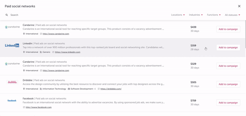 Posting a job to social networks via TalentLyft