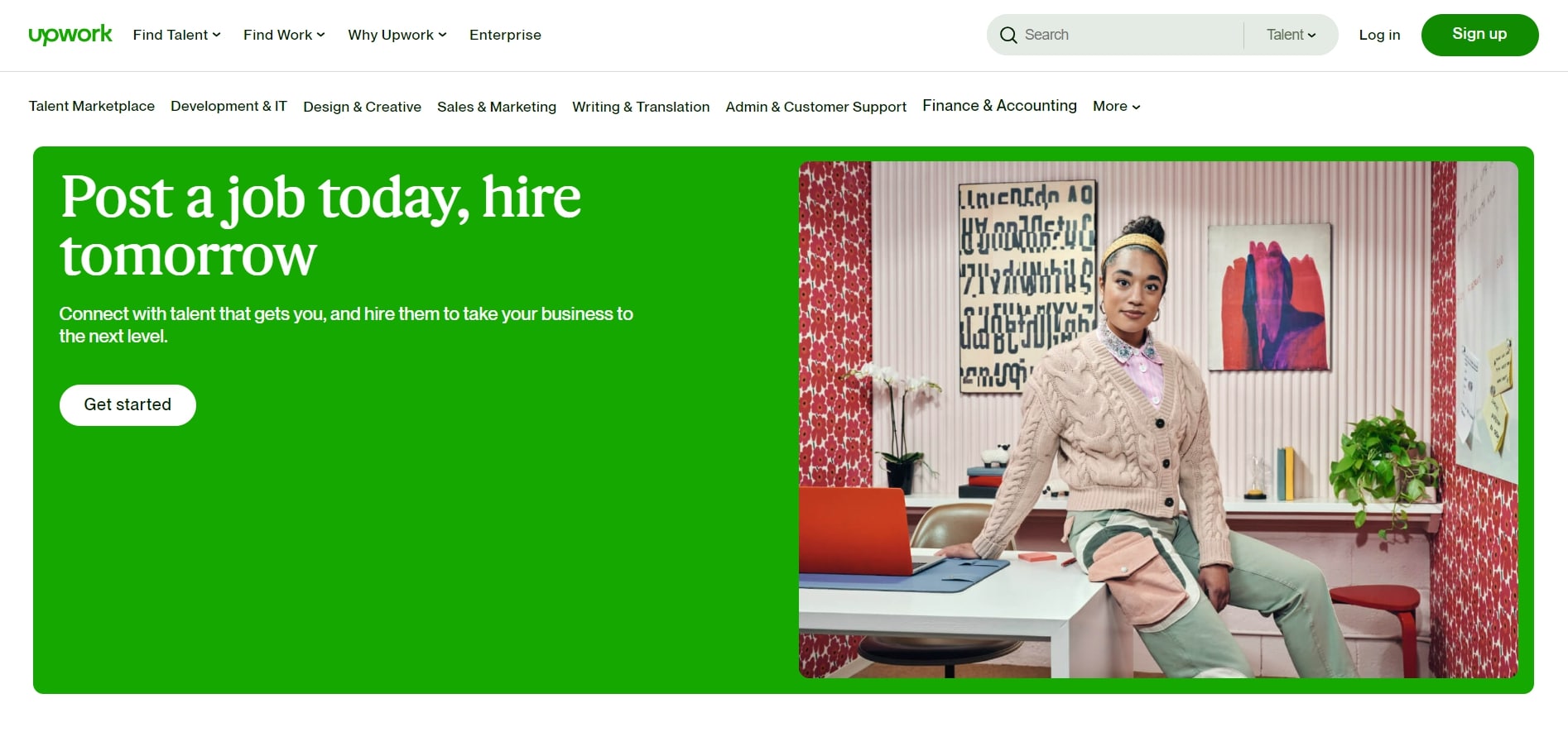 upwork homepage