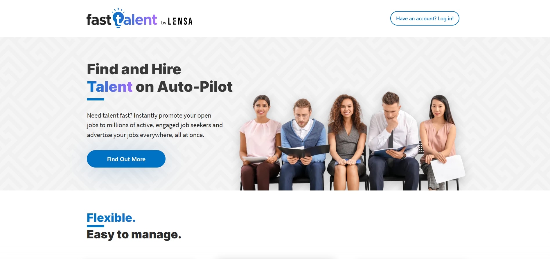 Lensa fast talent homepage