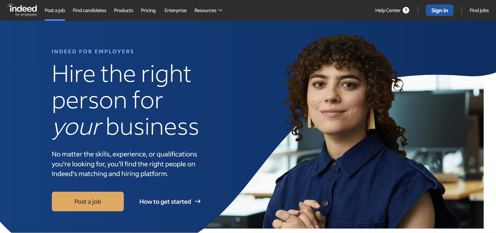 indeed for employers homepage