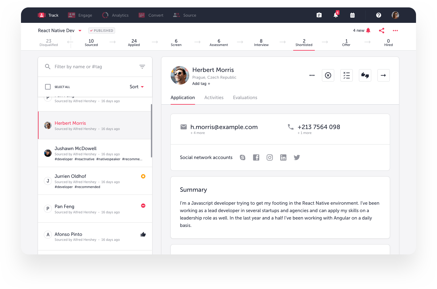 TalentLyft interface