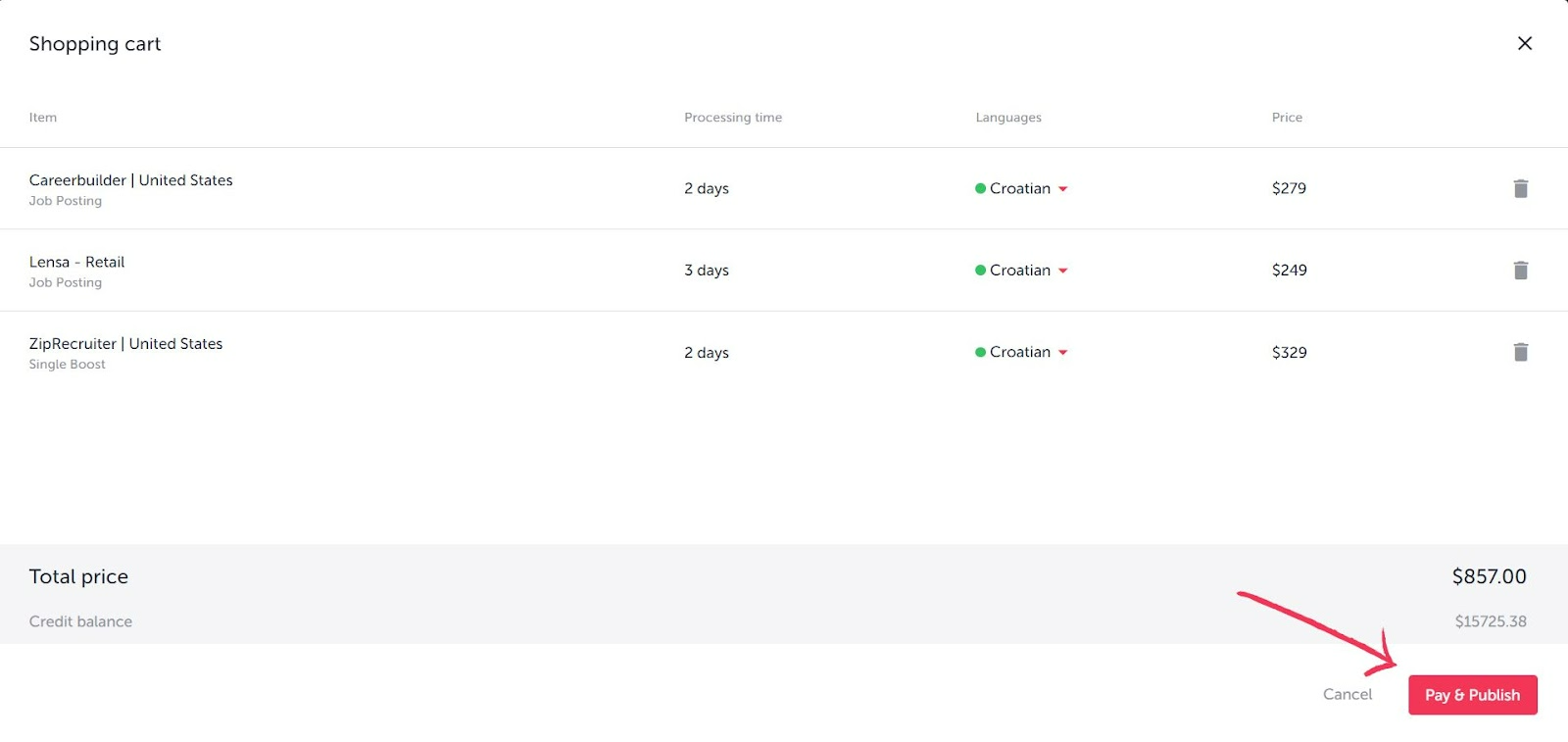 advertising a job on premium job boards in the US via TalentLyft